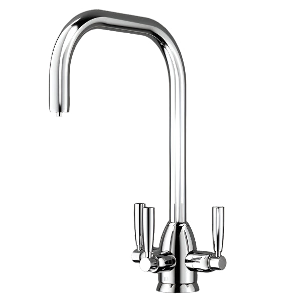 Triflow Concepts Whitehall U Spout Filtered Kitchen Tap with Triple Lever Control and Classic Modern Design
