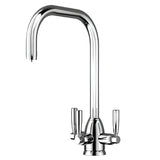 Triflow Concepts Whitehall U Spout Filtered Kitchen Tap with Triple Lever Control and Classic Modern Design
