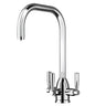 Triflow Concepts Whitehall U Spout Filtered Kitchen Tap with Triple Lever Control and Classic Modern Design