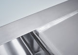 GROHE K1000 1 Bowl Inset Kitchen Sink & Drainer in Stainless Steel Finish with GROHE Whisper Insulation & Angular Diamond Base