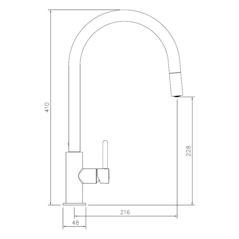 Abode Althia Mixer Pull Out Kitchen Tap