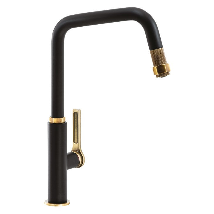 Abode Hex Single Lever Pull Out U-Spout Kitchen Mixer Tap