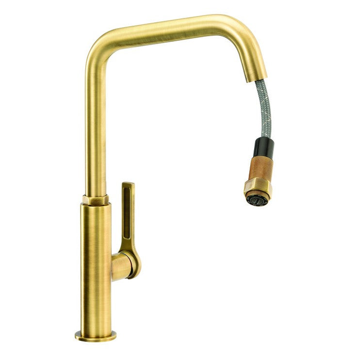 Abode Hex Single Lever Pull Out U-Spout Kitchen Mixer Tap