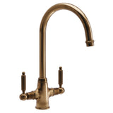 Abode Ornate Dual Lever C-Spout Kitchen Mixer Tap