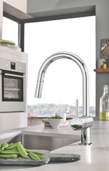 Grohe Vento C-Spout Pull Out Spray With Single Lever Mixer