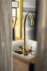 Abode Burford C-Spout Mixer Tap With Dual Lever