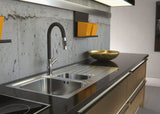 Abode Virtue Nero Pull Out Rinser Chrome Kitchen Mixer Tap