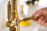 Abode Ornate Dual Lever C-Spout Kitchen Mixer Tap
