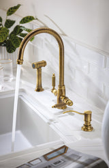 Abode Ornate Dual Lever C-Spout Kitchen Mixer Tap