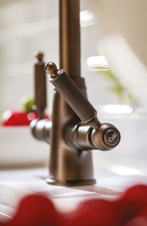 Abode Ornate Dual Lever C-Spout Kitchen Mixer Tap