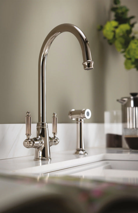 Abode Ornate Dual Lever C-Spout Kitchen Mixer Tap