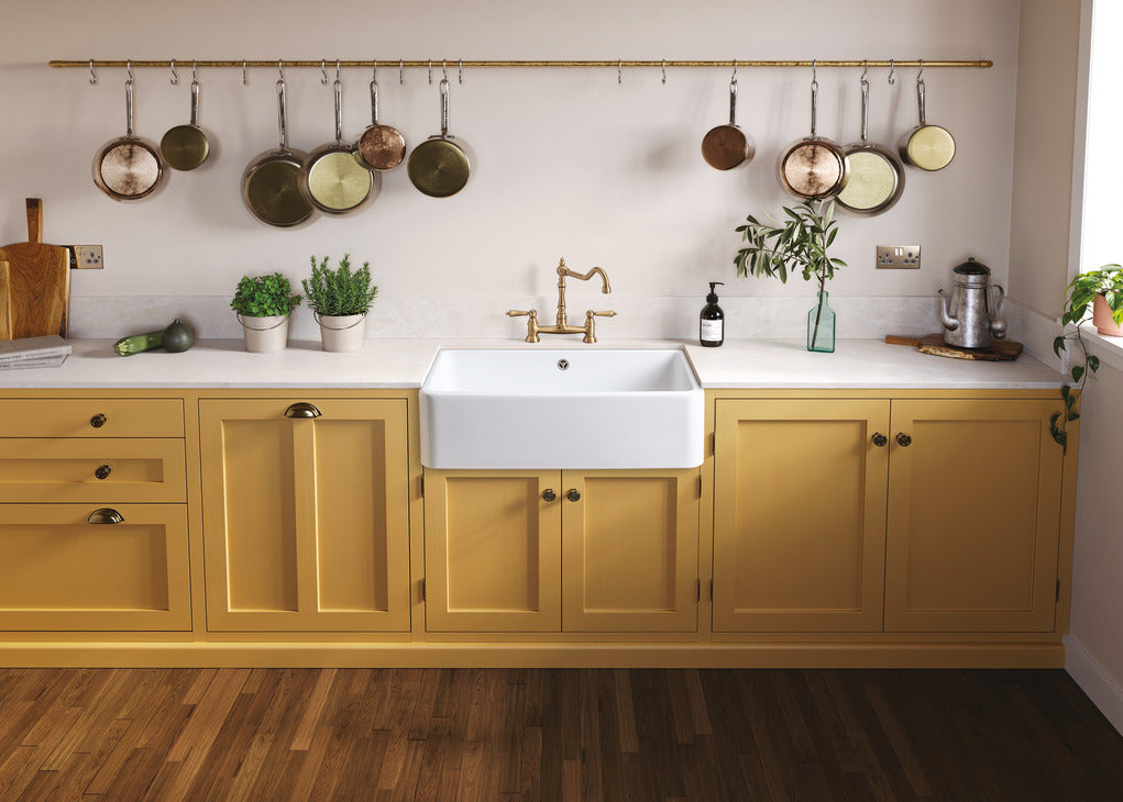 Rangemaster Farmhouse Belfast White Single Bowl Kitchen Sink