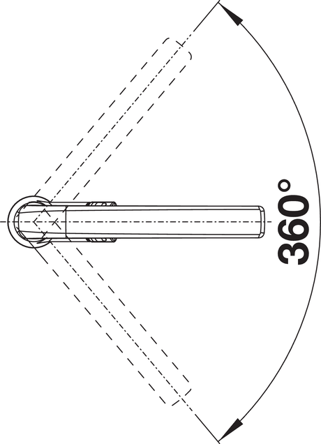 BLANCO Avona Single Lever Kitchen Mixer Tap Technical Drawing
