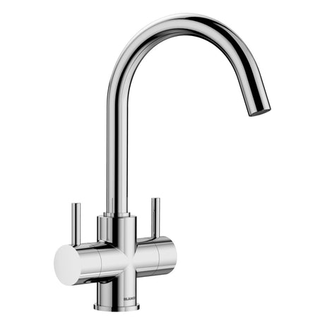 BLANCO Camia Eco Dual Lever Kitchen Mixer Tap in Chrome