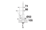 BLANCO Candor S Single Lever Kitchen Mixer Tap with Pull Out Spray Side View with Lever