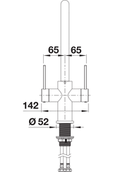 BLANCO Candor Twin Dual Lever Kitchen Mixer Tap Side View with Lever