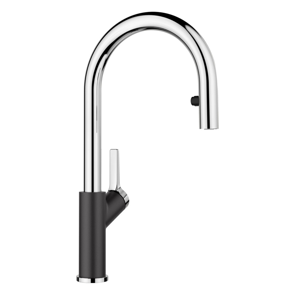 BLANCO Carena-S Vario Single Lever Kitchen Mixer Tap with Pull Out Spray in Black/Chrome
