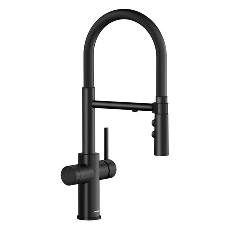 BLANCO Catris-S Flexo Filter Single Lever Kitchen Mixer Tap with Handspray in Black Matt
