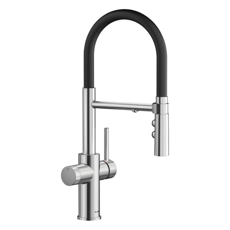 BLANCO Catris-S Flexo Filter Single Lever Kitchen Mixer Tap with Handspray in PVD Steel