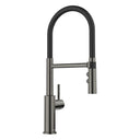 BLANCO Catris-S Flexo Single Lever Kitchen Mixer Tap with Pull Out Spray in Satin Dark Steel