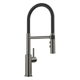 BLANCO Catris-S Flexo Single Lever Kitchen Mixer Tap with Pull Out Spray in Satin Dark Steel