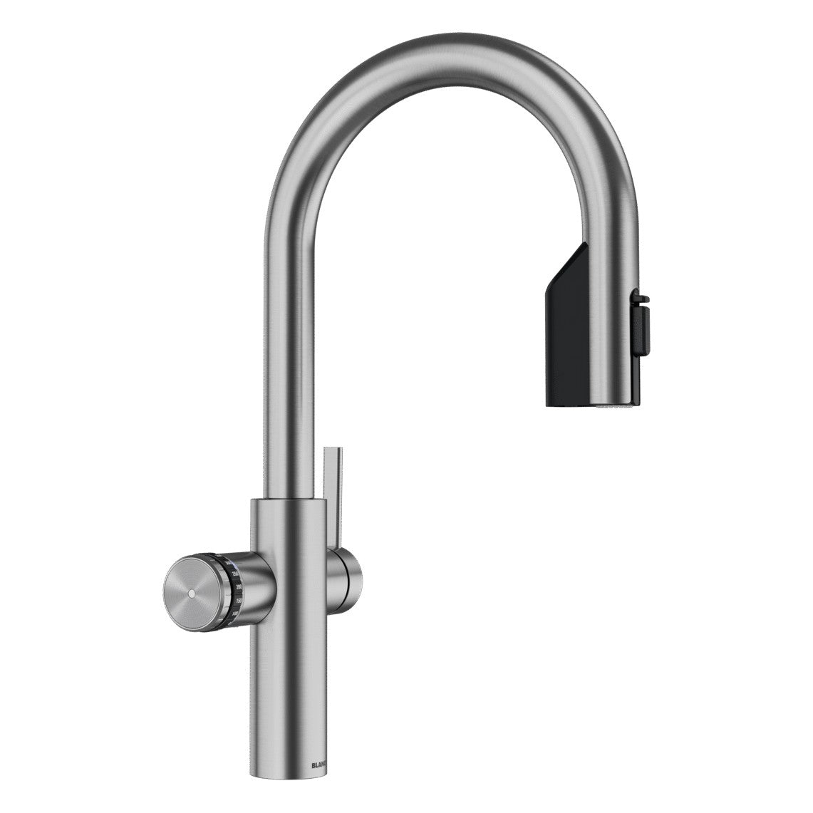 BLANCO Choice Icona-C Filter Mixer Tap with Pull-Out Spray in Brushed Stainless Steel