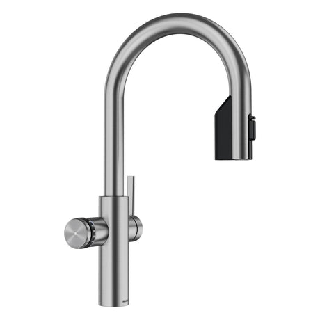 BLANCO Choice Icona-C Filter Mixer Tap with Pull-Out Spray in Brushed Stainless Steel