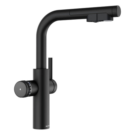 BLANCO Choice Icona-L Single Lever Filter Kitchen Mixer Tap with Pull-Out Spray in Black Matt
