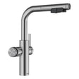 BLANCO Choice Icona-L Single Lever Filter Kitchen Mixer Tap with Pull-Out Spray in Brushed Stainless Steel