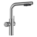 BLANCO Choice Icona-L Single Lever Filter Kitchen Mixer Tap with Pull-Out Spray in Brushed Stainless Steel