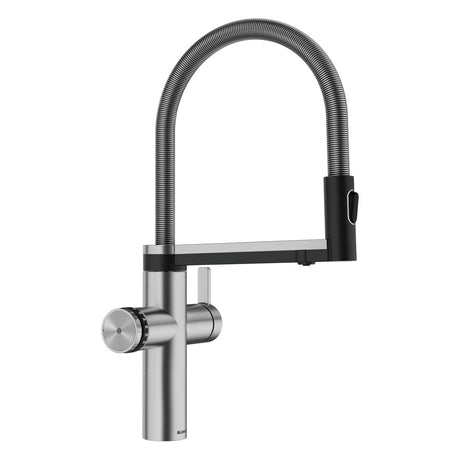 BLANCO Choice Icona Filter Kitchen Tap with Boiling & Sparkling Water in Brushed Stainless Steel