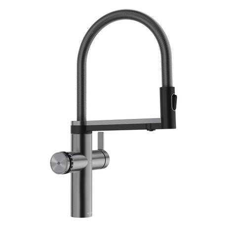 BLANCO Choice Icona Filter Kitchen Tap with Boiling & Sparkling Water in Satin Dark Steel