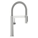 BLANCO Culina S II Mini Semi-Pro Single Lever Kitchen Mixer Tap with Pull-Out Spray in PVD Steel