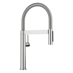 BLANCO Culina S II Mini Semi-Pro Single Lever Kitchen Mixer Tap with Pull-Out Spray in PVD Steel