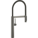 BLANCO Culina S II Single Lever Kitchen Mixer Tap with Pull Out Spray in Satin Dark Steel