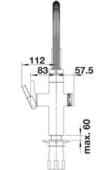 BLANCO Evol-S Pro Filter Filtered Water Kitchen Tap Side View with Lever