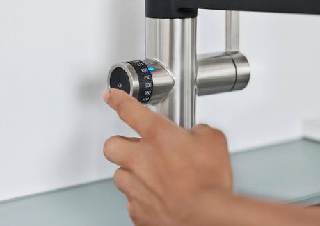 BLANCO Evol-S Pro Filter Filtered Water Kitchen Tap Measurement Control Dial Close-Up
