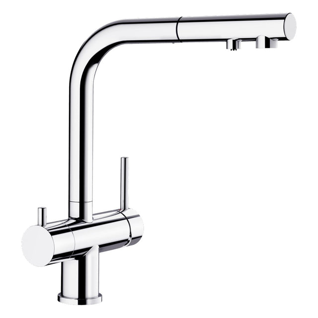 BLANCO Fontas-S II Single Lever Filter Kitchen Mixer Tap with Pull-Out Spray in Chrome