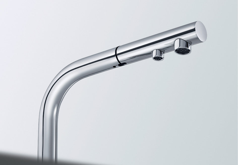 BLANCO Fontas-S II Single Lever Filter Kitchen Mixer Tap with Pull-Out Spray Pull-Out Spout with Twin Outlets Close-Up