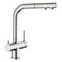 BLANCO Fontas-S II Single Lever Filter Kitchen Mixer Tap with Pull-Out Spray in PVD Steel