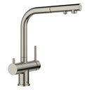 BLANCO Fontas-S II Single Lever Filter Kitchen Mixer Tap with Pull-Out Spray in Satin Platinum