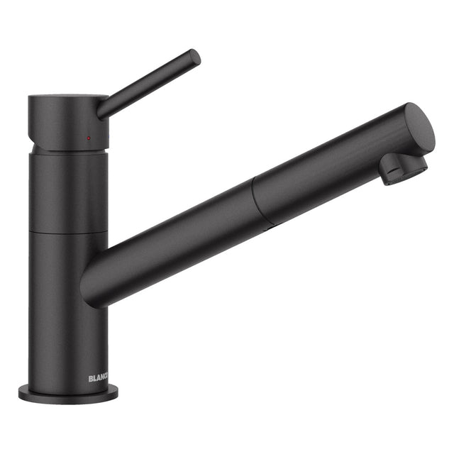 BLANCO Kano-S Single Lever Kitchen Mixer Tap with Pull-Out Spray in Black Matt
