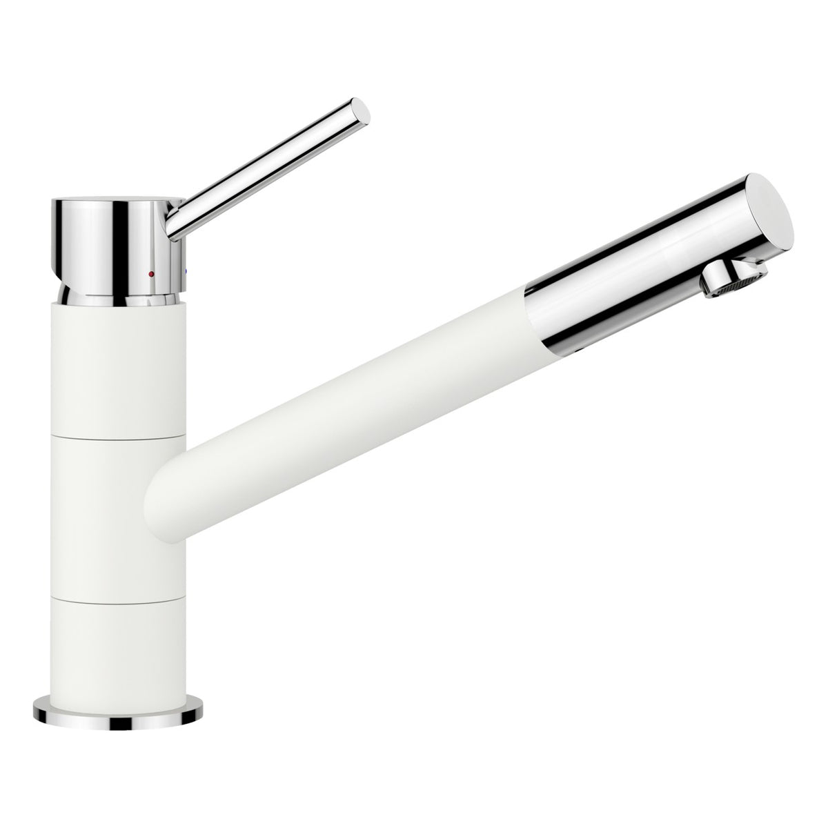 BLANCO Kano Single Lever Kitchen Mixer Tap in White/Chrome
