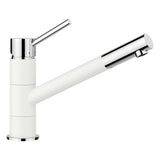 BLANCO Kano Single Lever Kitchen Mixer Tap in White/Chrome