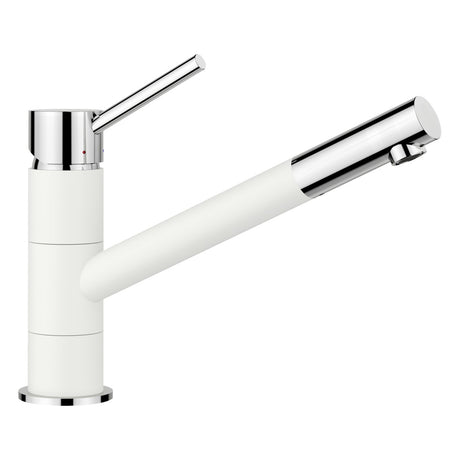 BLANCO Kano Single Lever Kitchen Mixer Tap in White/Chrome