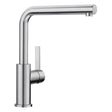 BLANCO Lanora Single Lever Kitchen Mixer Tap in Brushed Stainless Steel