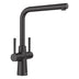 BLANCO Lax Dual Lever Kitchen Mixer Tap with 360° Swivel Spout in Black Matt