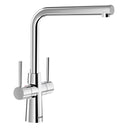 BLANCO Lax Dual Lever Kitchen Mixer Tap with 360° Swivel Spout in Chrome