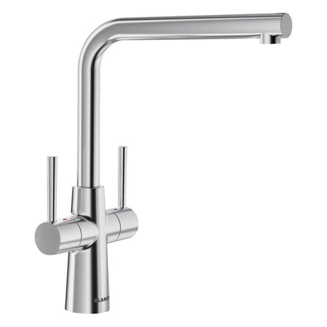 BLANCO Lax Dual Lever Kitchen Mixer Tap with 360° Swivel Spout in PVD Steel