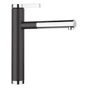 BLANCO Linee-S Single Lever Pull Out Kitchen Mixer Tap in Black/Chrome